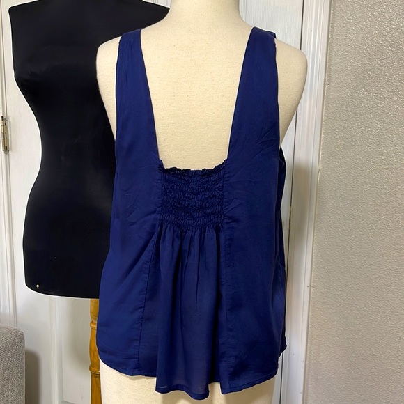 Anthropologie Maeve tank blouse, dark blue, size small - Picture 3 of 5